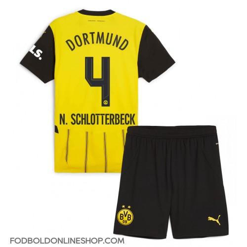 Borussia Dortmund Nico Schlotterbeck #4 Hjemme Trøje Børn 2024-25 Kortærmet (+ Korte bukser)